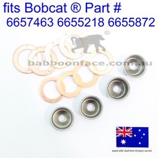 fits Bobcat Injector Copper Washer Seal Heat Shield Kit 6655872 6655218 6657463