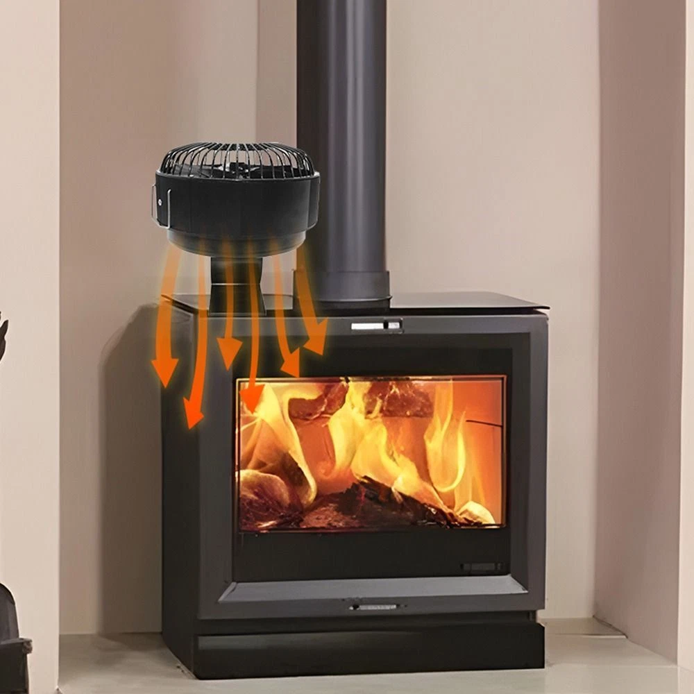 5 Blades Eco Friendly Heat Powered For Wood Burner Stove Top Fan Fireplace  Fans 883587678783 | eBay