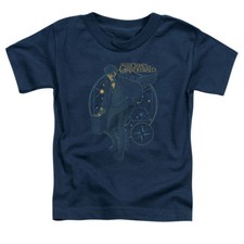 Fantastic Beasts 2 Toddler T-Shirt Newt Holding Suitcase Navy Tee