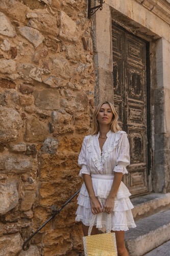 Spell & The Gypsy ~ Lisa Danielle Darling Blouse White Frill S Fit AU 8 US 4 XS - Picture 3 of 15
