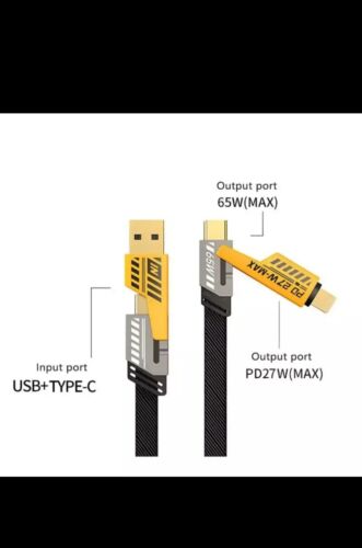 4in1 USB Type-C Cable 6ft Data Cord Super Fast Charging Cable For iPhone Samsung - Picture 9 of 9