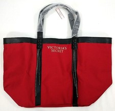 Victoria S Secret Tote Bag 2017 Red Holiday Edition Christmas Gift Item 5 Victoria S Secret Red Canvas Faux Leather Trim Overnight Bag Tote Nwt