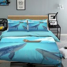 3D Blue Whale Boy NAO3571 Bed Pillowcases Quilt Duvet Cover Set Queen King Fay