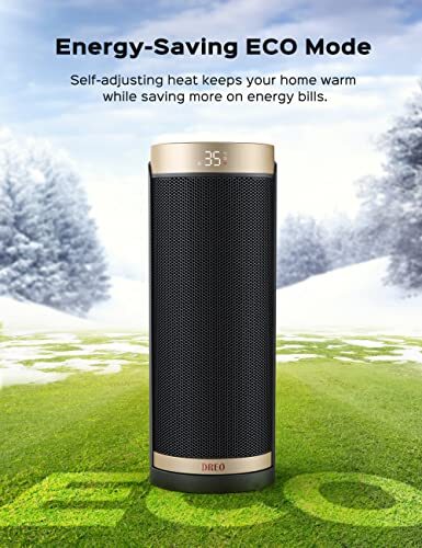 16 Inch Space Heater, 1800W Silent Ceramic Electric Heater Low Energy, - Picture 4 of 5