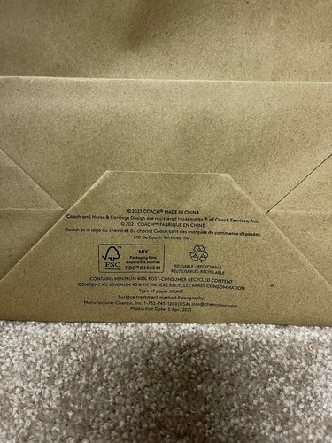 🎁 BN COACH GIFT BOXES~GIFT BAGS~ STICKERS~TAGS PICK SIZE 🎁 - Picture 27 of 36