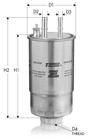 FILTRO CARBURANTE TECNECO FILTERS GS24/01 OE 77363657 - Imagen 2 de 6