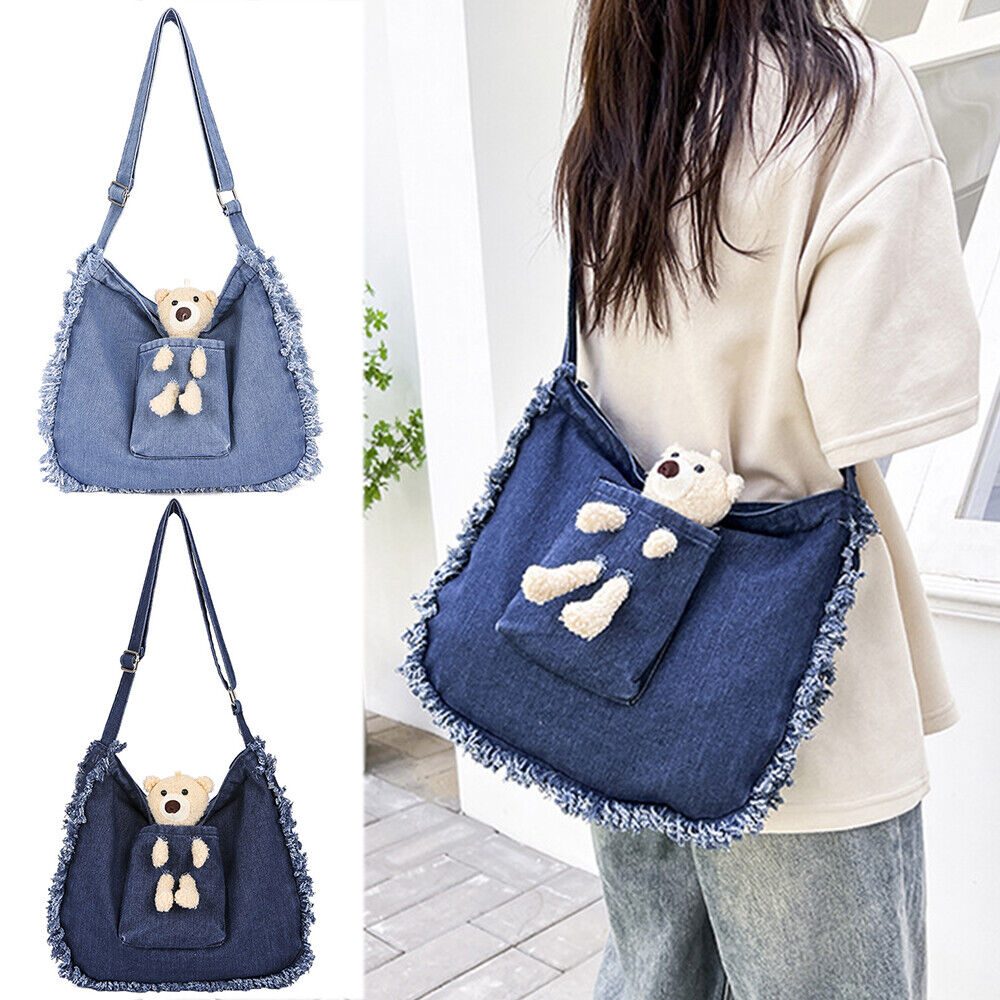 ショルダーバッグ・ポシェット KYLIAN Roa Denim Hobobag Roa Denim Hobobag Women's Denim Shoulder Bag Crossbody Handbag Tote Bags