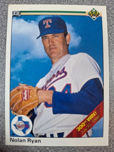 1990 Upper Deck - 300th Win Banner on Front #734 Nolan Ryan a63