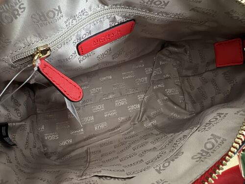 NWT Michael Kors Ciara Medium Saffiano Leather Messenger In Dark Sangria - Picture 8 of 8