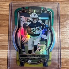2022 Panini Select #273 CeeDee Lamb Black and Green Prizm Die Cut DallasCowboys 