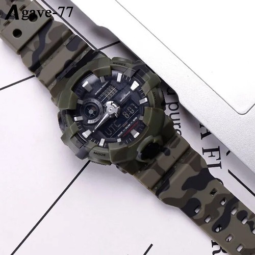 Housse de lunette de montre bracelet en caoutchouc pour bracelet de montre de protection Casio GA700 GA-700 - Photo 3 sur 38