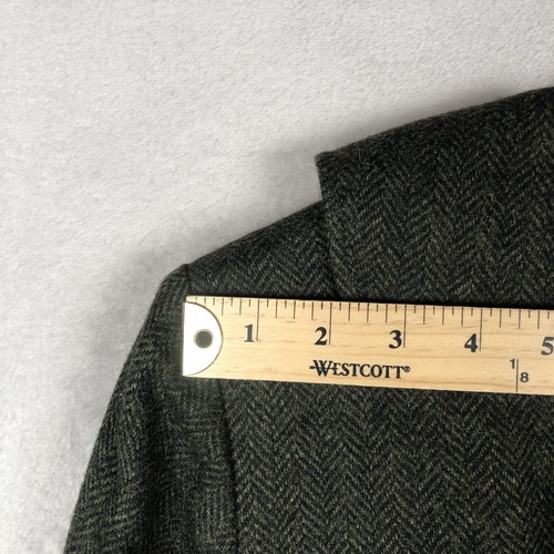NWOT EASTON NESTON Max Studio Special Edition Wool Coat Sz 10 Green Herringbone - Picture 12 of 23