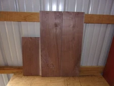 3 PC WALNUT LUMBER WOOD KILN DRIED BOARDS LOT 1568V   13/16" THICK END MATCHED