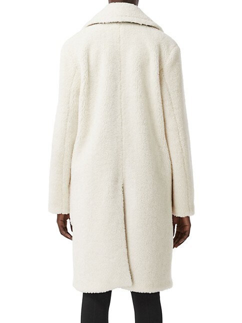 BURBERRY★素敵！Women's Ivory SELBY Wool Blend Check coat NEW BURBERRY Women's Ivory Cream SELBY Wool Blend Check Long