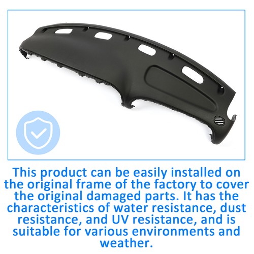Black Dashboard Panel Dash Pad Board Cover For 1998-02 Dodge Ram 1500 2500 3500 - Picture 9 of 16