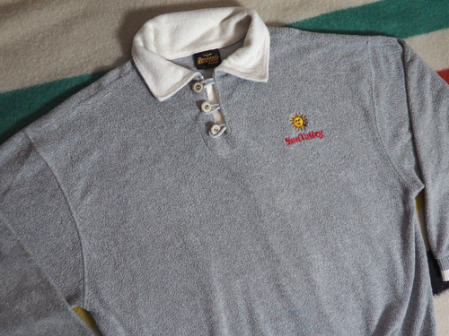 VTG 90s Renegade Sun Valley Idaho Ski Resort Gray Fleece Henley Sweatshirt 2XL - Picture 3 of 8