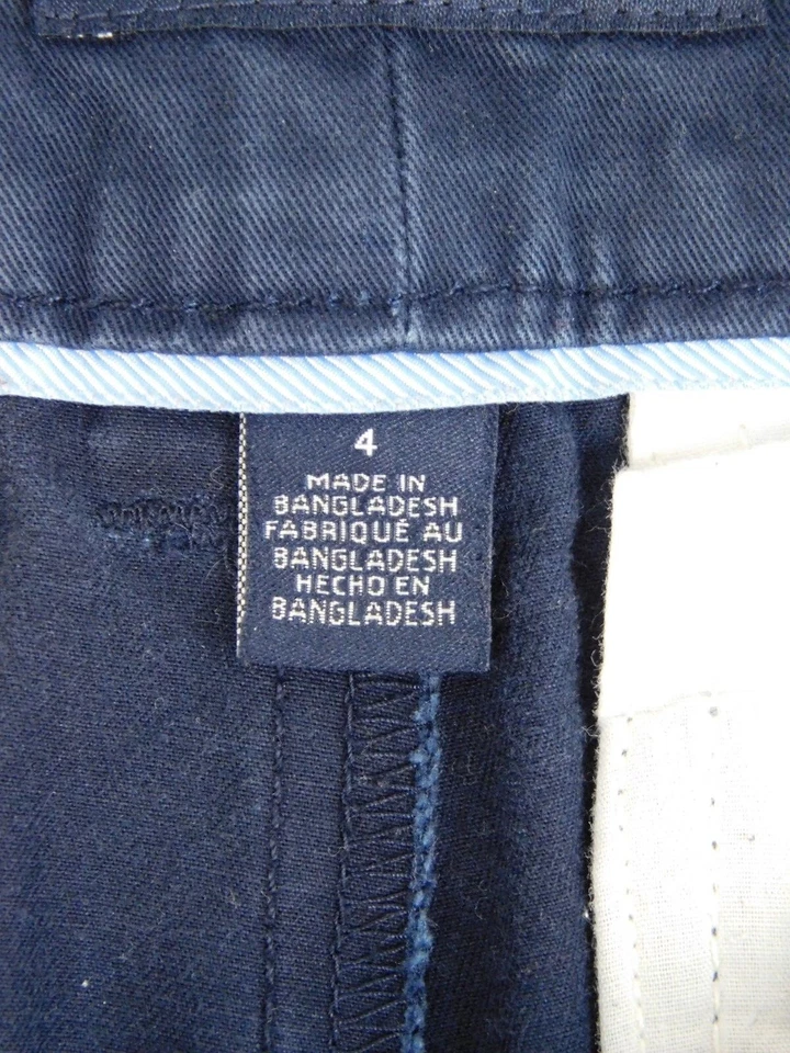 Pantalones cortos chinos Tommy Hilfiger para mujer talla 4 azules Foto 3 de 4