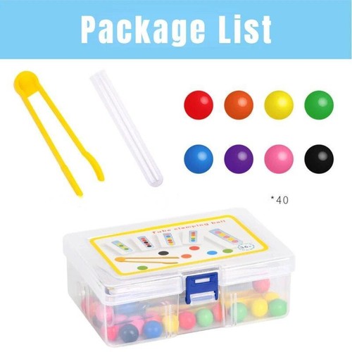 Test Tube Clip Multicolor Beads Toys Logic Concentration Fine Motor Training Fun - Picture 2 of 7