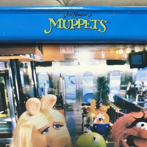 The Muppets circa 1994 Vintage Metal TV Dinner Tray with Folding Legs - Picture 4 of 12