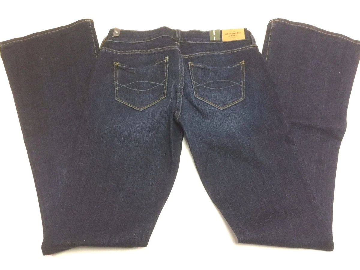 NEW ABERCROMBIE FITCH Madison Flare Jeans Women s Stretch Tag 27 Meas 30x34
