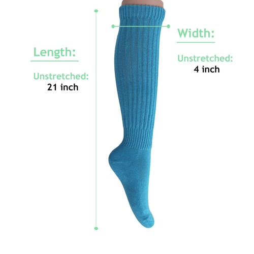 Calcetines Slouch algodón arrugado hasta la rodilla calcetines altos extra largos y pesados - Imagen 156 de 180