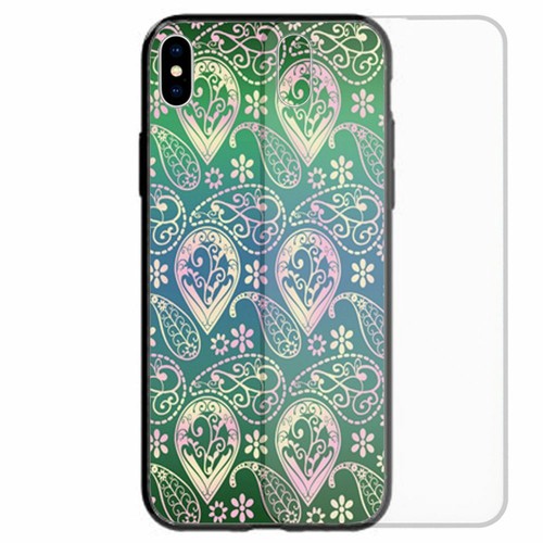 For Apple iPhone Series Paisley Pattern Tempered Glass Back Case Phone Cover #1 - Bild 6 von 10