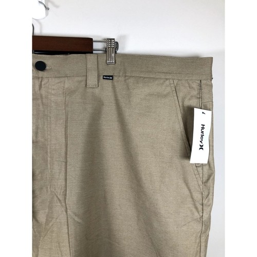 Nuevos pantalones cortos Hurley para hombre talla 54B marrón claro  - Imagen 5 de 17