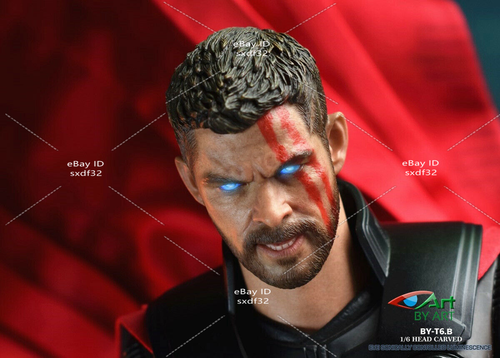 BY-ART BY-T6B 1:6 Thor Chris Hemsworth LED Eyes Head Sculpt F 12" Male HT Figure - Picture 9 of 9