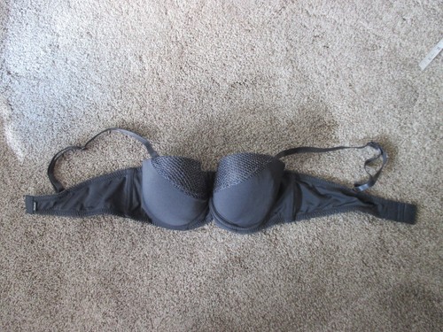 XOXO Bra 36B Gray Padded Underwire Adjustable Clasp Back, 2441-16, VGC