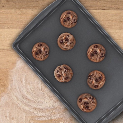 Large Nonstick 17" x 11" Cookie Sheet Baking Pan, Gray - Picture 4 of 6