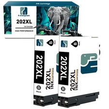 2 Ink for Epson Workforce WF-2860 Expression Home XP-5100 202XL T202XL 202 Black