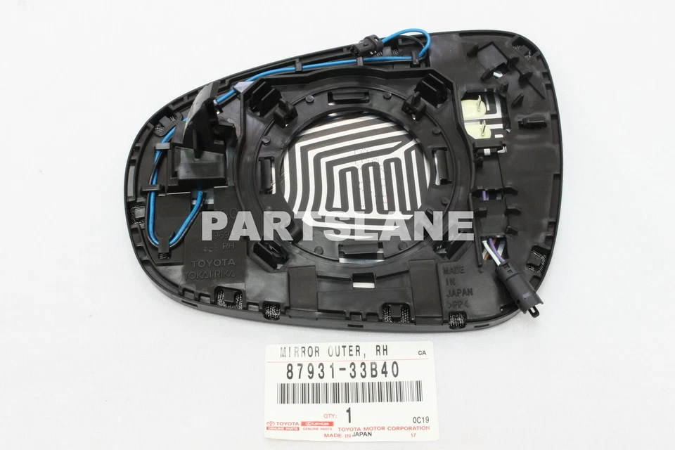 Espejo retrovisor lateral derecho delantero derecho del pasajero Lexus OEM genuino punto ciego cambio de carril Foto 2 de 2