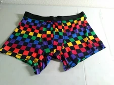 Men's Bioworld Boxer Bright Colorful Squares Size 3X Runs Small 34" Waist New