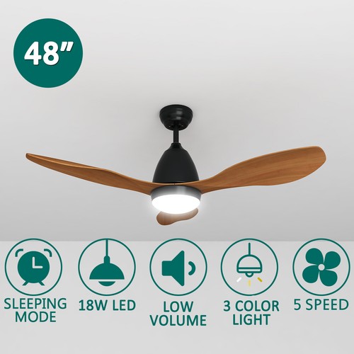Ceiling Fan with Light and Remote Indoor/Outdoor Ceiling Fans Multiple Styles - Picture 17 of 18