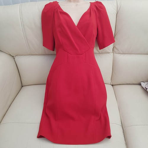 Karen Millen Size 10 PENCIL DRESS IN RED