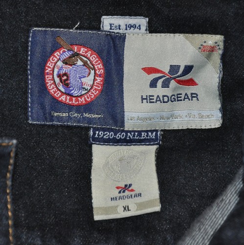 VTG NWT Negro Baseball League Denim Jean Jacket Dark Patches Headgear Size XL - Picture 16 of 16