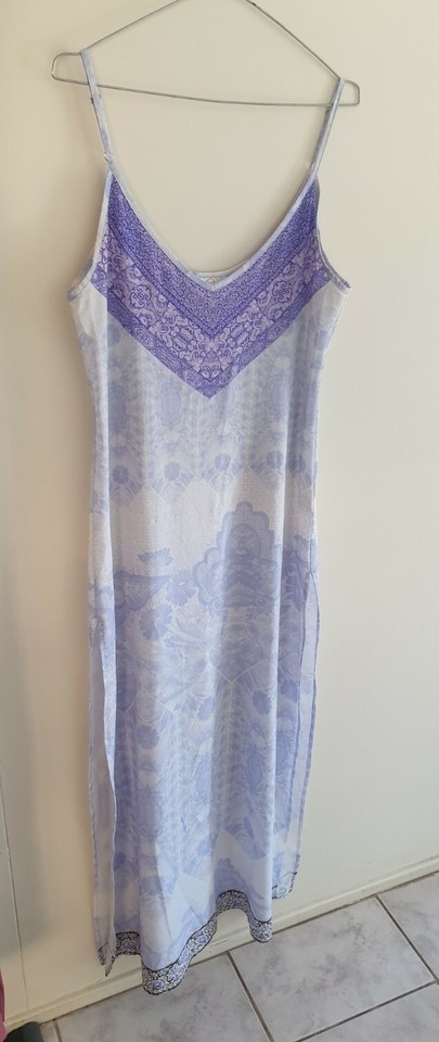 Camilla Franks Beach House V Neck Maxi Kaftan Dress Size 1 10 Small $4 EXPRESS