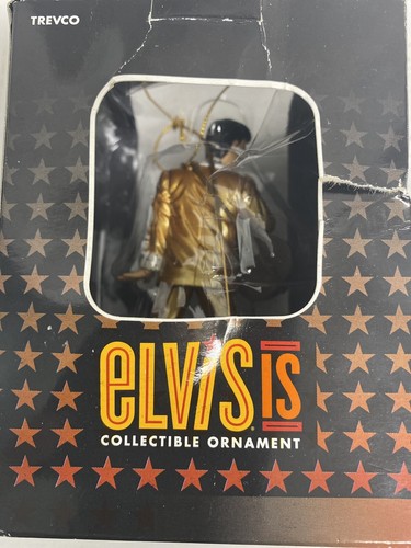 Elvis IS Decorazione Tuta Oro da Collezione di Trevco 2006 Vacanze Natale 4 1/2" - Foto 2 di 2
