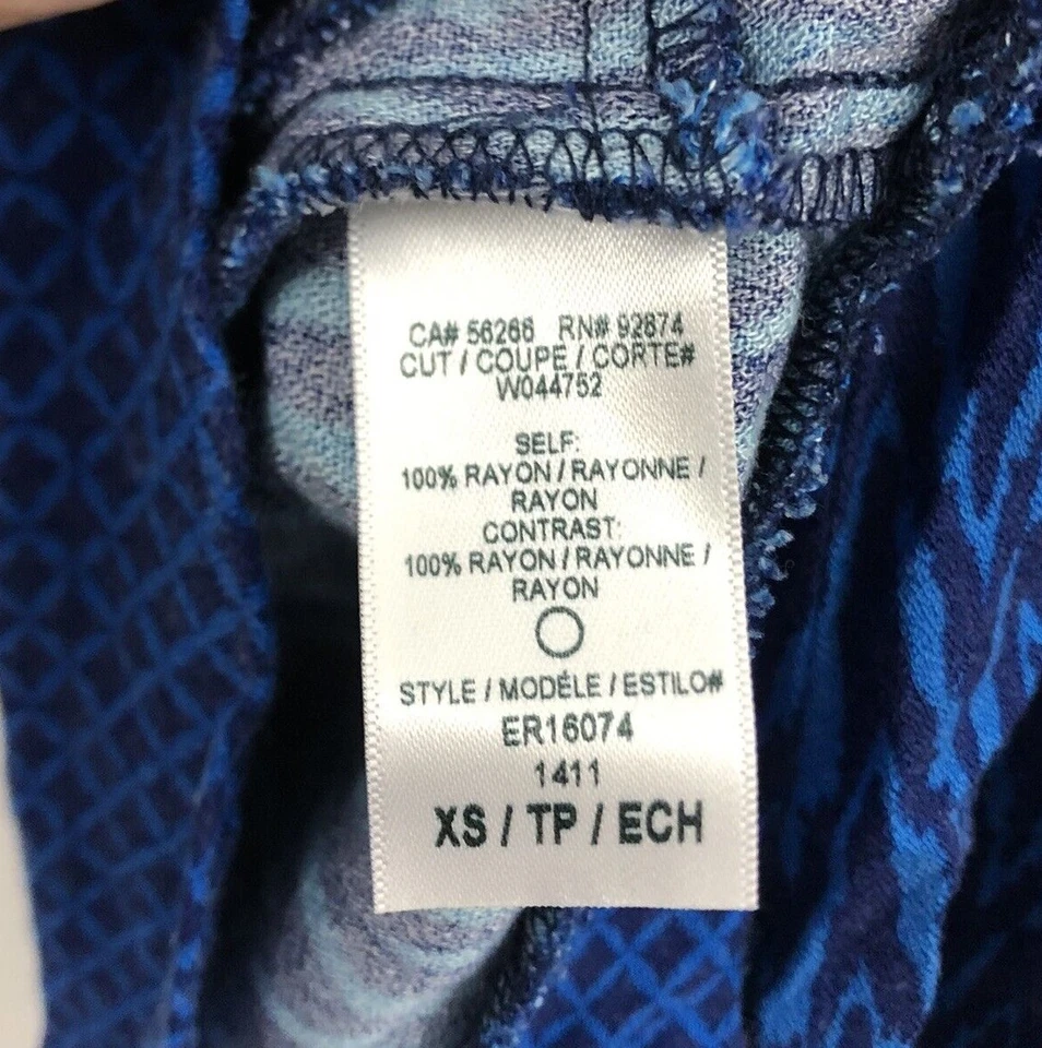 Mameluco Ella Moss para mujer talla XS azul estampado con botones Anthropologie Boho Foto 4 de 4