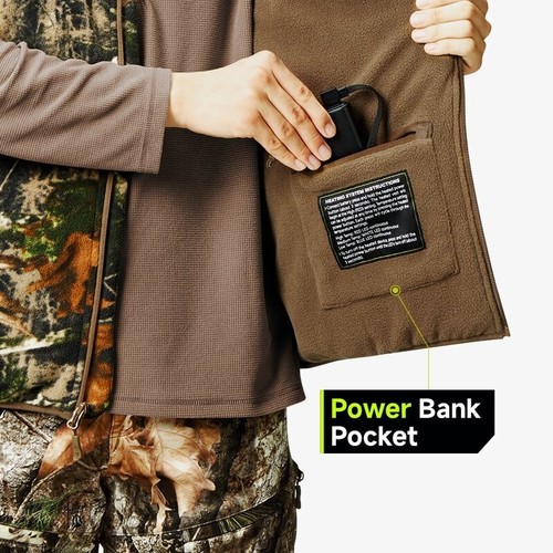 Heated Hunting Vest🔥| Polar Fleece | Carbon Nanofiber Heating Zones | ThermCore - Picture 9 of 10