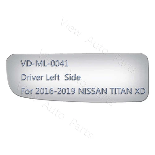 For 2017 2018 2019 Nissan Titan XD Mirror Glass Lower Towing Driver Side LH 3908