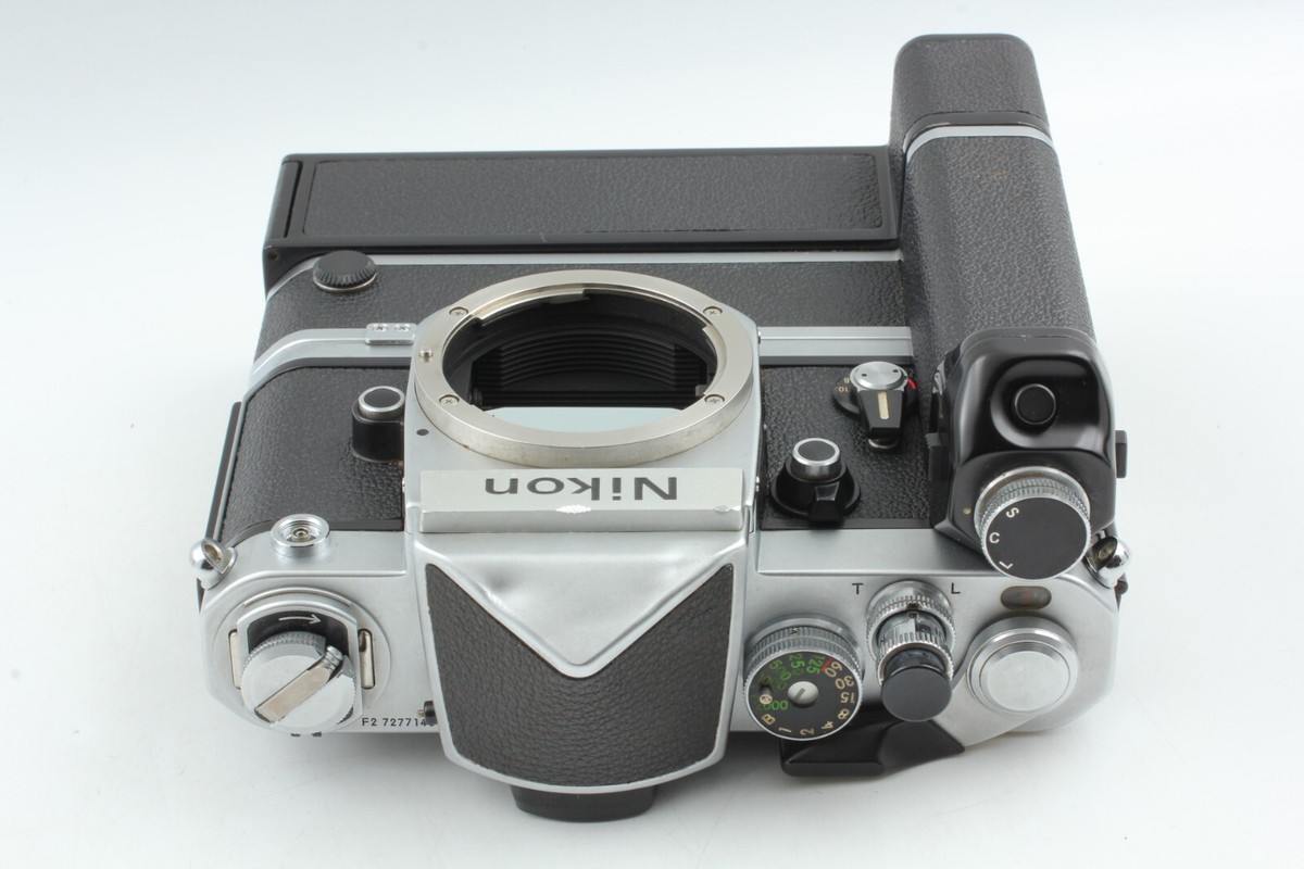 N MINT 】 Nikon F2 35mm Film Camera Eye Level DE-1 w/ Motor
