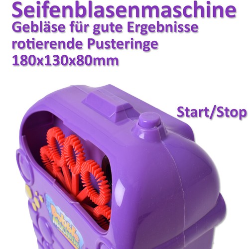Lila Basic Design Bubble Maker Machine Luftblasenmaschine Seifenblasenmaschine - Bild 2 von 7