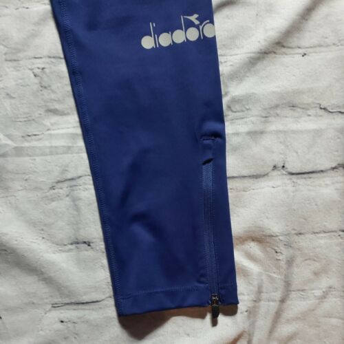 Diadora Men’s Tech Stretch Running Tights Blue Red Logo Size Small new - Picture 2 of 7