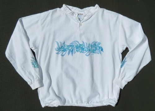CRAZY SHIRTS Maui Hawaii White Cotton Twill Pullover Top Men’s USA S EUC Pockets - Picture 3 of 5