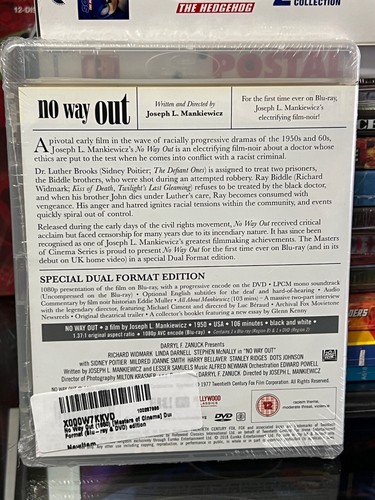 No Way Out BLU-RAY/DVD) Richard Widmark, Eureka, BOOKLET! ZONE B! BRAND NEW! - Picture 2 of 5