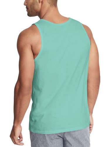 Mens TANK TOP Shirt Casual Sleeveless Tee Gym Jersey Athletic Solid Beach Basic - Picture 25 of 50