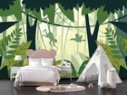 3D Tropical Forest Monkey Self-adhesive Removable Wallpaper Murals Wall 161