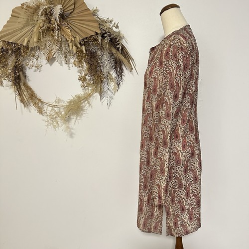 Olga De Polga Paisley Floral Pattern Tunic Dress Size L ( Fit 8-10 AU ) Cotton - Picture 3 of 13