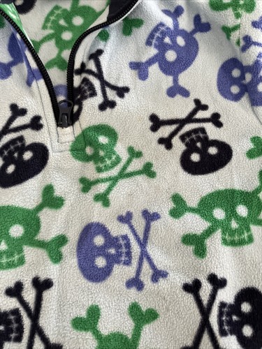 HANNA ANDERSON Boys Skull Bones Printed Fleece Size 130cm/8 - Picture 3 of 4